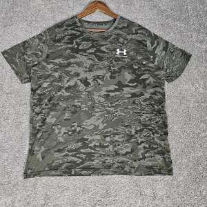 Under Armour UA ABC Camo T-Shirt Men's XL Green Activewear Casual Stretch